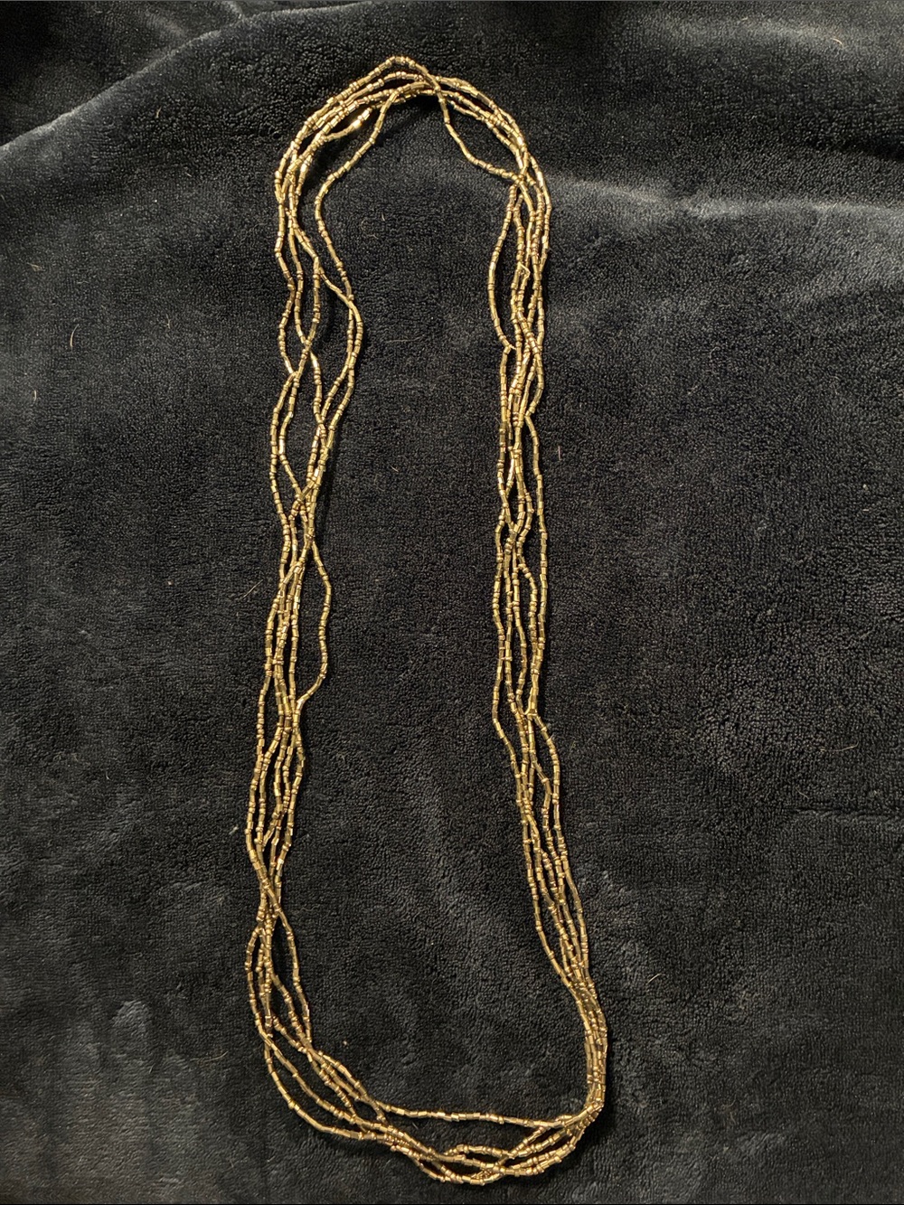 Gold Multi-Strand Seed Bead Necklace - Women Jewelry